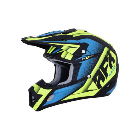AFX FX-17 Force Helmet - Matte Black/Green/Blue - Large