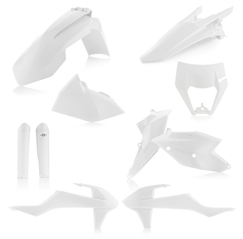 Acerbis Full Replacement Plastics Kit for 2017-19 KTM models - White - 2733420002
