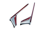 Kuryakyn 3237 - L.E.D. Vertical Rear Light Strips with Red Lenses - Chrome