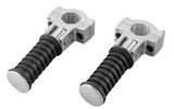 BikeMaster Engine Guard Clamp Foot Pegs - 1 Inch Clamp - Chrome - 16-266