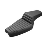 Saddlemen Step-Up 2-Up Seat for 1979-03 Harley Sportster models - Black/Tuck and Roll - 879-03-171