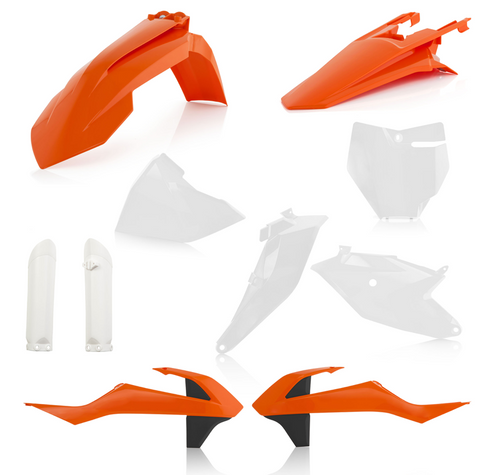 Acerbis Full Body Plastics Kit for 2018-22 KTM 85 SX - Orange/White - 2686027118