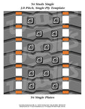Woodys Studding Template for 15In X 141In Single-Ply Tracks 3.0 Pitch 300S-TEMP