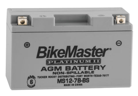 BikeMaster AGM Platinum II Battery - 12 Volt - MS12-7B-BS