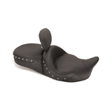 Mustang Super Touring 1-Piece Seat for 2008-25 Harley Touring Models - Heated/Chrome Studs - 79644