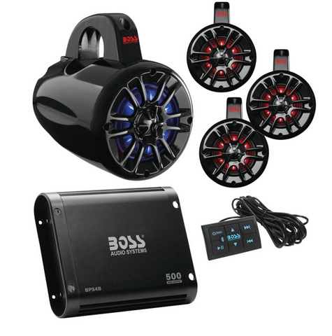 Boss Audio Universal Bluetooth Remote Controlled RGB Audio Kit - UNI4RGB