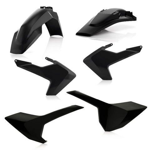 Acerbis Standard Replacment Plastics Kit for 2016-18 Husqvarna models - Black - 2462610001
