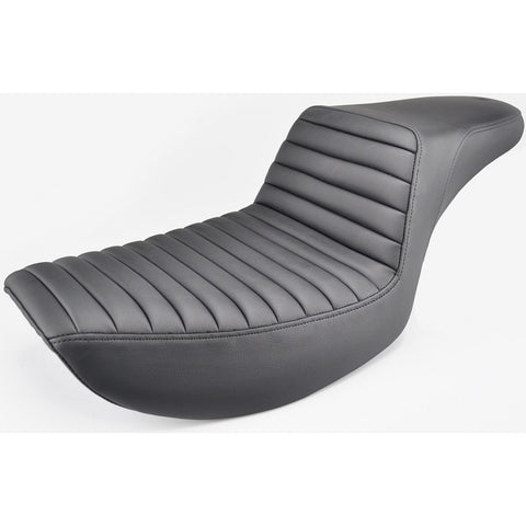 Saddlemen Step-Up 2-Up Seat for 1984-00 Harley FXR models - Black/Tuck and Roll - 882-09-171