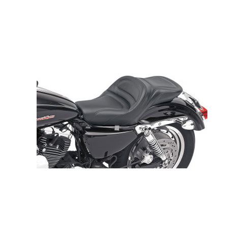 Saddlemen Explorer 2-Up Seat for 2004-20 Harley Sportster models - Black/Smooth Stitched - 807-03-029