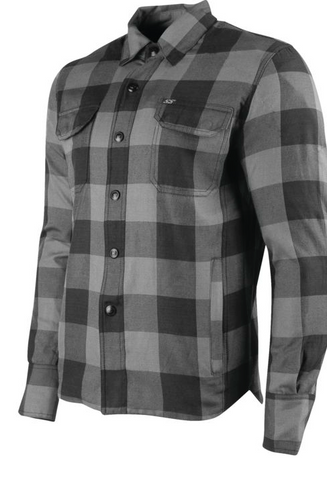 Speed and Strength Men's True Grit Armored Moto Shirt - Large - Grey/Black - 889733