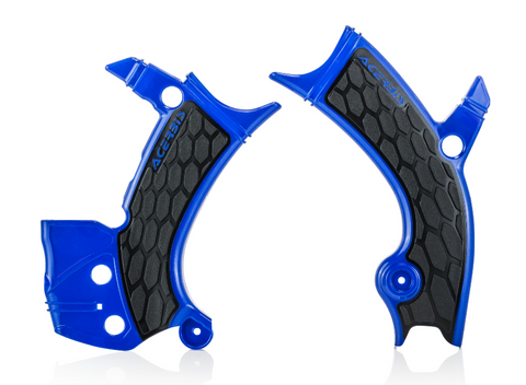 Acerbis X-Grip Frame Guards for Yamaha WR / YZ - Blue/Black - 2689411034