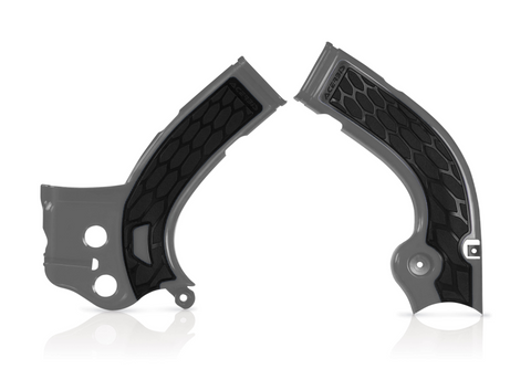 Acerbis X-Grip Frame Guards for YZ / WRF models - Silver/Black - 2374261015
