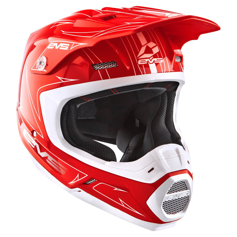 EVS T5 Pinner Helmet - Red/White - X-Small
