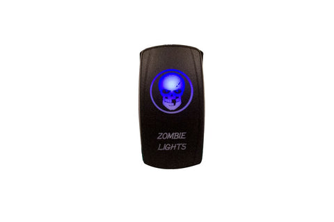 Dragonfire Racing 04-0076 - Laser Etched Switch -  Zombie Lights - Blue LED