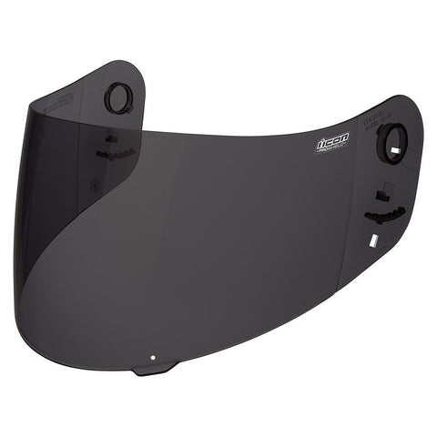 ICON Proshield Replacement Outer Shield for Alliance / Airframe Helmets - Dark Smoke - Fog Free