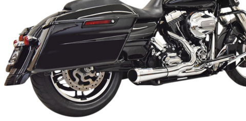 Bassani Road Rage Short Exhaust System for 1995-16 Harley FL Touring models - Chrome - 1F52R