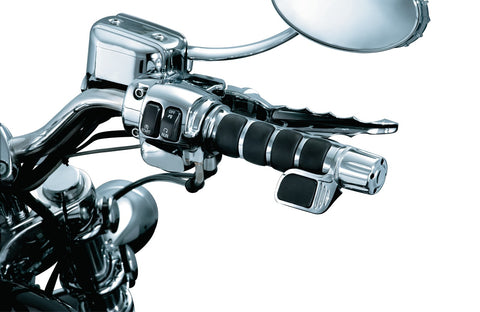 Kuryakyn Premium ISO Grip for 1982-18 Harley Dual Throttle Cable Models - Chrome - 6342