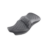 Saddlemen Roadsofa 2-Up Seat for 2009-22 Harley Tri Glide Ultra Classic - Black/Lattice Stitched - 808-07B-182T