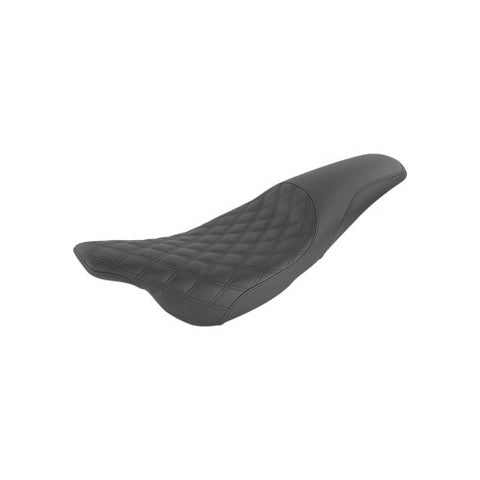 Saddlemen Profiler 2-Up Low Profile Seat for 1997-07 Harley Electra Glide models - Black/Lattice Stitched - 897-07-149