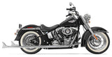 Bassani Fishtail True Dual Exhaust System for 2007-17 Harley Softail models - Chrome - 1S26E-39