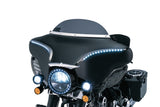 Kuryakyn 1310 - Smooth Windshield Trim for Harley-Davidson - Chrome