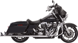 Bassani 33 Inch Fishtail Slip-On Mufflers for 1995-16 Harley FL Touring models - Chrome - 1F17E33
