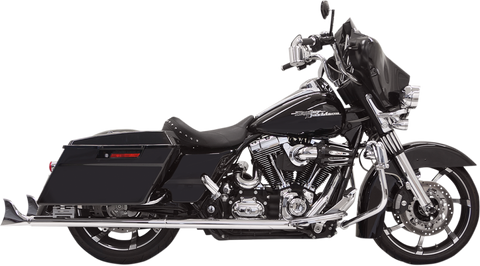 Bassani Xhaust 33in Fishtail Mufflers for 1995-16 Harley Models - Chrome - 1F17E33