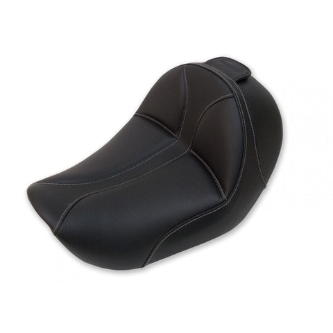 Saddlemen Dominator Solo Seat for 2006-17 Harley Dyna models - Black/Carbon Fiber - 806-04-0042
