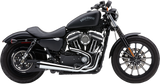 Cobra USA El Diablo 2-into-1 Exhaust for 2007-13 Harley XL883 / XL1200 - Chrome - 6472