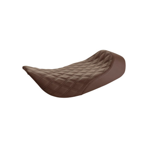 Saddlemen Renegade Solo Seat for 1997-07 Harley Road King models - Brown/Lattice Stitched - 897-06-002BLS