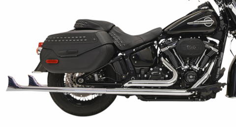 Bassani Fishtail True Dual Exhaust System for 2018-22 Harley Softail Heritage Classic - 36inch/Chrome - 1S76E-36