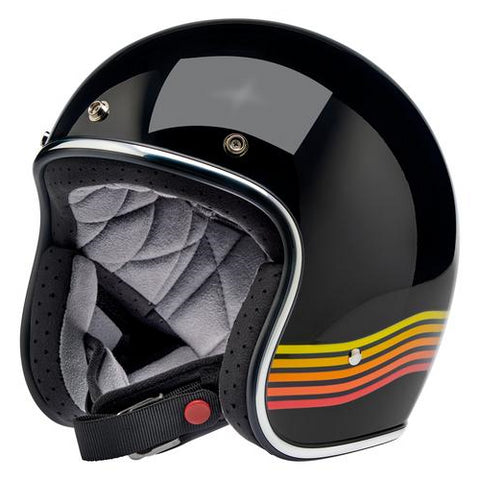 Biltwell Bonanza Helmet - Gloss Black Spectrum - Large