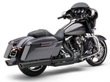 Cobra USA 6106RB 909-Twins 4 inch Exhaust Slip-on for 1995-16 Harley FLH / FLT Models - Black