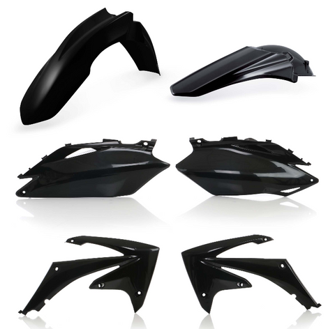 Acerbis Standard Replacment Plastics Kit for 2009-10 Honda CRF 250R/450R - Black - 2141860001