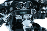 Kuryakyn Speedometer & Tach Guage Brow for 1996-13 Harley FLHT - Chrome - 7746