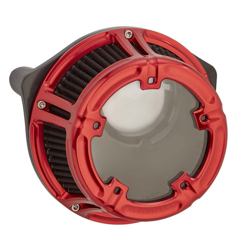 Arlen Ness Method Clear Sucker Air Cleaner for 2000-17 Harley Twin Cam models - Red - 18-172