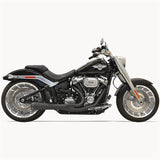 Bassani Road Rage Short Exhaust System for 2018-22 Harley Softail Breakout/Fat Boy - Black - 1S94RB