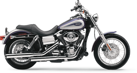 Cobra Slip On Muffler with Tips for Harley Dyna Models - Chrome - 6005