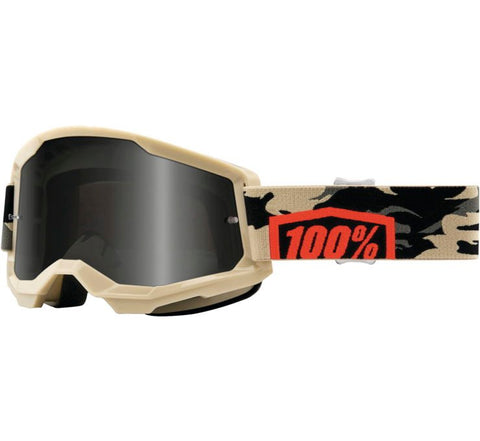 100% Strata 2 Sand Goggles - Kombat with Smoke Lens