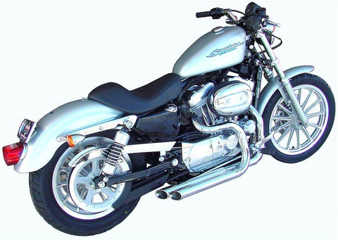 Bassani Pro-Street Exhaust for 1986-03 Harley Sportster Models - Chrome - XL-325F