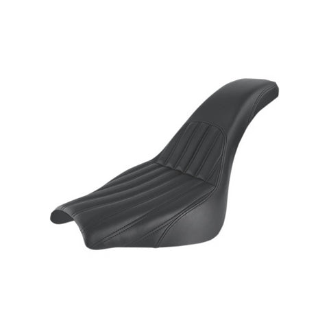 Saddlemen Profiler 2-Up Low Profile Seat for 2018-22 Harley Softail Street Bob/Standard - Black/Knuckle - 818-30-047K