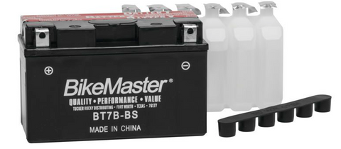 Bike Master Performance+ Maintenance Free Battery - 12 Volts - BT7B-BS