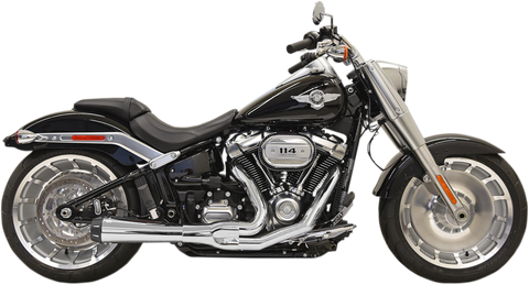 Bassani Road Rage Short Exhaust System for 2018-22 Harley Softail Breakout/Fat Boy - Chrome - 1S94R