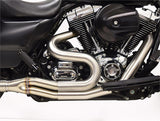 Bassani Road Rage Type III Exhaust System for 2007-16 Harley FL Touring models - Raw Stainless Steel - 1F12SS