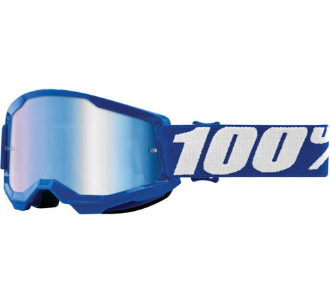100% Strata Jr. 2 Goggles - Blue with Blue Mirror Lens