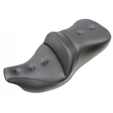 Saddlemen Roadsofa Extended Reach 2-Up Seat for 2008-22 Harley FL Touring models - Black/Pillow Top - 808-07B-183