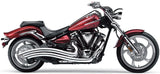Cobra USA Speedster Swept Exhaust for 2008-17 Yamaha XV1900 Raider - Chrome - 2225