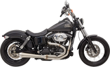 Bassani Road Rage Type III Exhaust System for 1991-17 Harley Dyna models - Raw Stainless Steel - 1D1SS