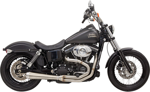 Bassani Road Rage Type III Exhaust System for 1991-17 Harley Dyna models - Raw Stainless Steel - 1D1SS