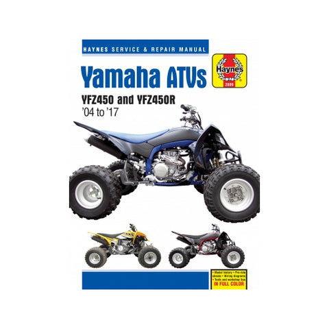 Haynes Service & Repair Manual for 2004-17 Yamaha YFZ450/R - M2899